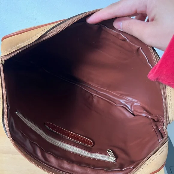 Made by France Jackiz Chestnut Leather Bag with Zipper - Picture 7 of 7